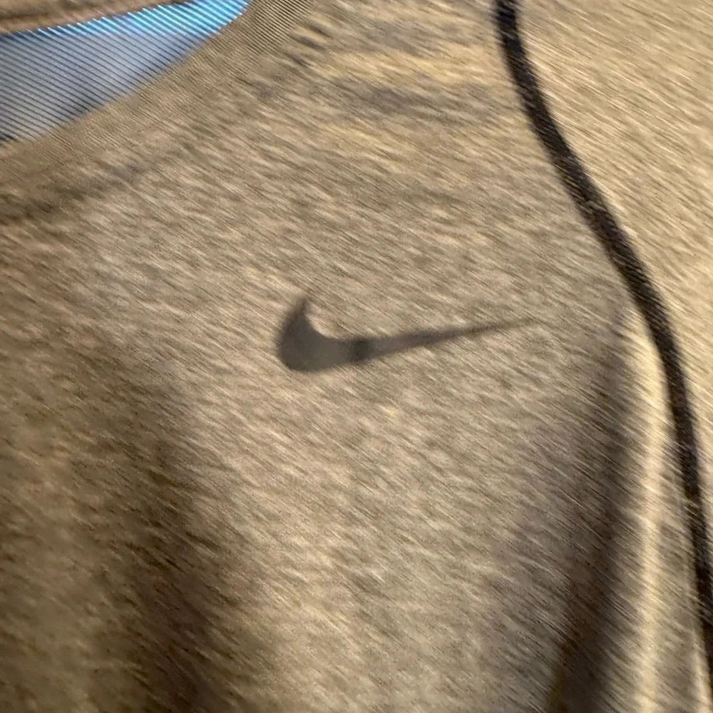 Nike Pro Dri Fit Fitted Men's Gray Long Sleeve Workout Fitness Gym Tee XXL